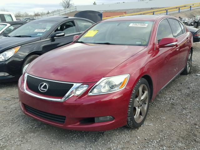 JTHBE96S880028937 - 2008 LEXUS GS 350 RED photo 2