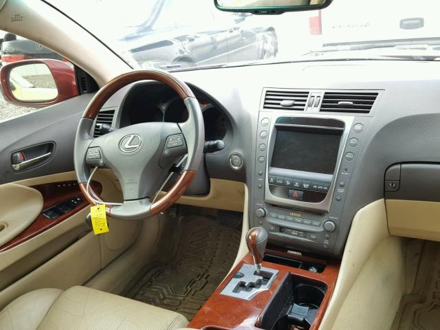 JTHBE96S880028937 - 2008 LEXUS GS 350 RED photo 9