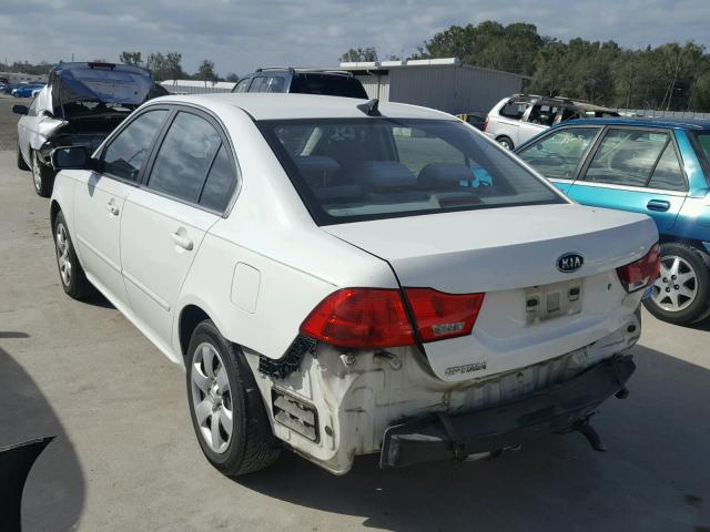 KNAGG4A80A5386409 - 2010 KIA OPTIMA LX WHITE photo 3