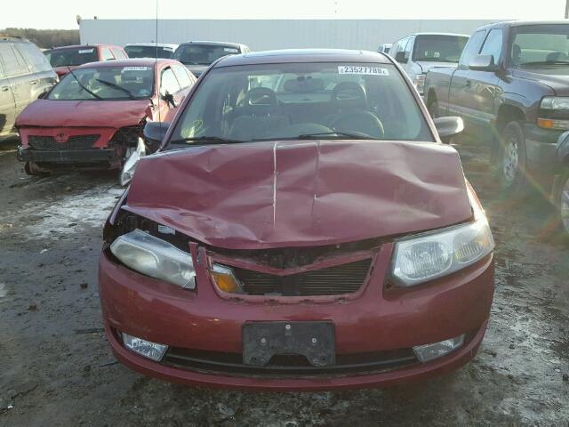 1G8AL52F25Z147265 - 2005 SATURN ION LEVEL RED photo 9