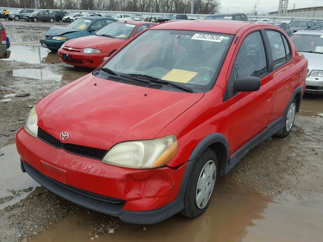 JTDBT1238Y0059824 - 2000 TOYOTA ECHO RED photo 2