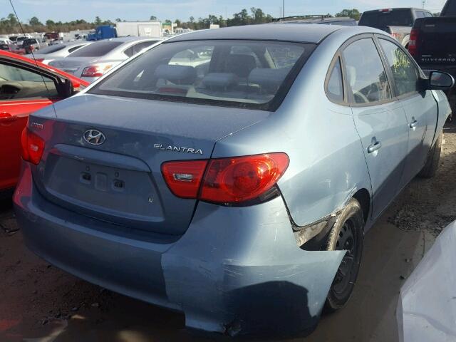 KMHDU46D97U188359 - 2007 HYUNDAI ELANTRA GL BLUE photo 4