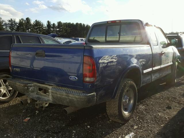 1FTDX18W0VNB92851 - 1997 FORD F150 BLUE photo 4