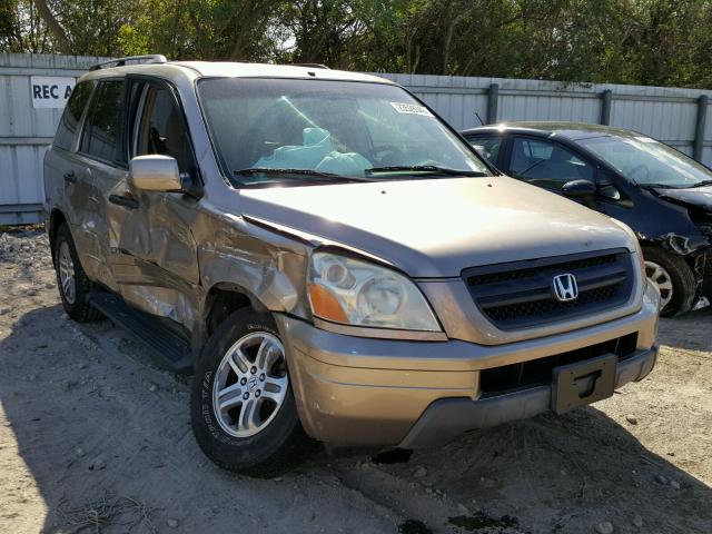 2HKYF18454H528267 - 2004 HONDA PILOT EX GOLD photo 1