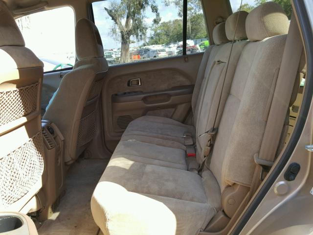 2HKYF18454H528267 - 2004 HONDA PILOT EX GOLD photo 6