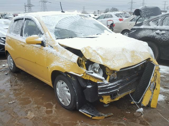 KL1TD66E29B611454 - 2009 CHEVROLET AVEO LS YELLOW photo 1