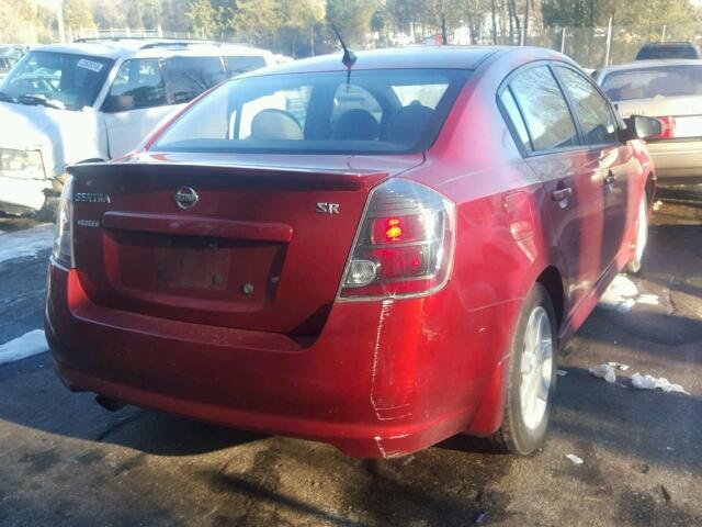 3N1AB6APXBL630405 - 2011 NISSAN SENTRA 2.0 RED photo 4