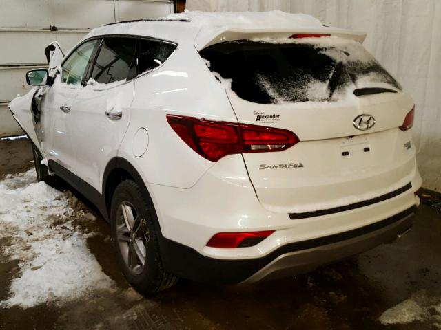 5NMZUDLB2HH043086 - 2017 HYUNDAI SANTA FE S WHITE photo 3