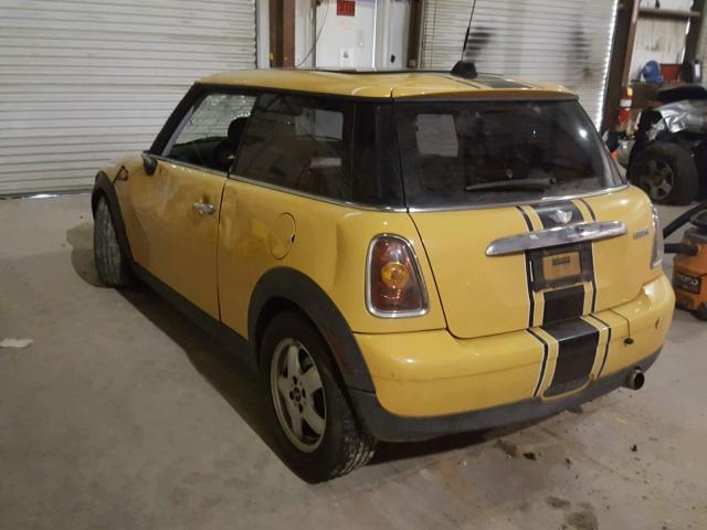 WMWMF33568TT60244 - 2008 MINI COOPER YELLOW photo 3