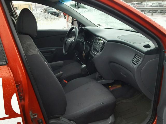 KNADE123776253529 - 2007 KIA RIO BASE RED photo 5