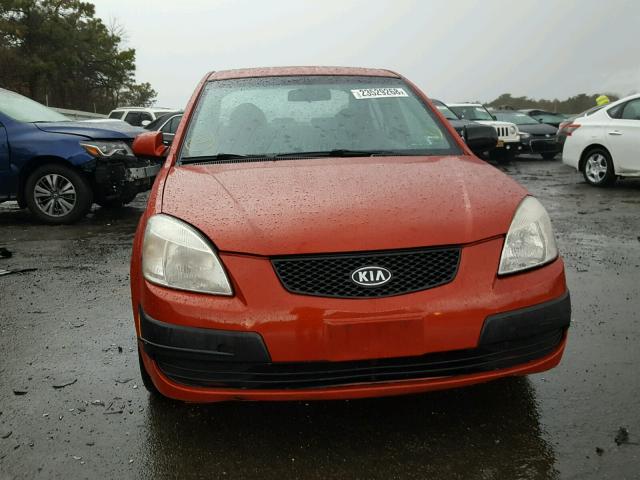 KNADE123776253529 - 2007 KIA RIO BASE RED photo 9