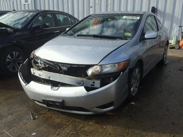 2HGFG126X7H507489 - 2007 HONDA CIVIC LX SILVER photo 2