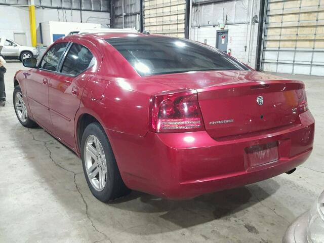 2B3KA43G96H233144 - 2006 DODGE CHARGER SE RED photo 3