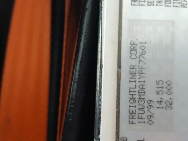 1FUW3MDA1YPF77601 - 2000 FREIGHTLINER CONVENTION WHITE photo 10