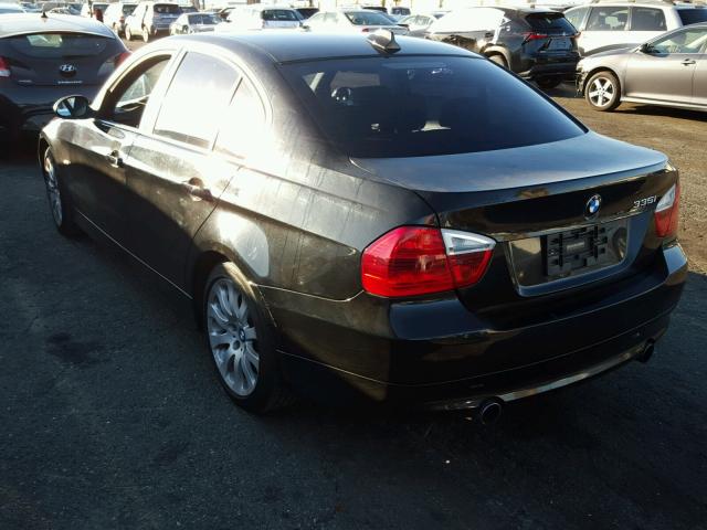 WBAVB73507PA88291 - 2007 BMW 335 I BLACK photo 3