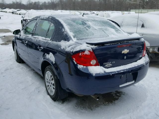 1G1AK58H697205728 - 2009 CHEVROLET COBALT LS BLUE photo 3