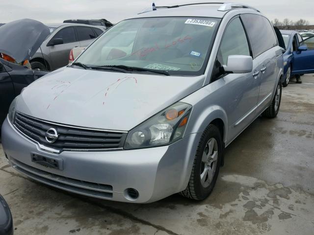 5N1BV28U37N108859 - 2007 NISSAN QUEST S SILVER photo 2