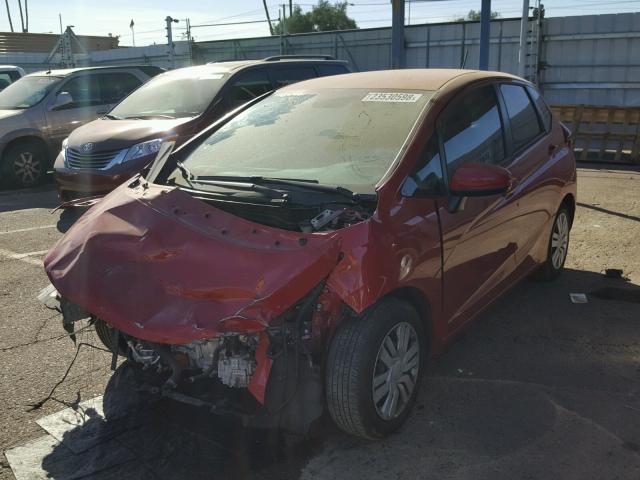 JHMGK5H57GX007792 - 2016 HONDA FIT LX RED photo 2