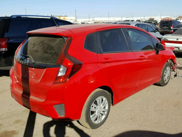 JHMGK5H57GX007792 - 2016 HONDA FIT LX RED photo 4