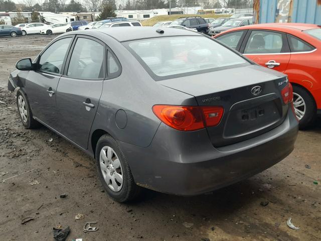 KMHDU46D28U440938 - 2008 HYUNDAI ELANTRA GL GRAY photo 3