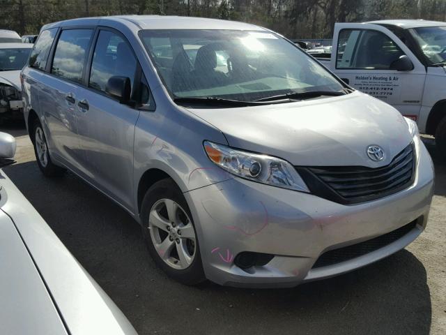 5TDZK3DCXFS545376 - 2015 TOYOTA SIENNA BAS SILVER photo 1