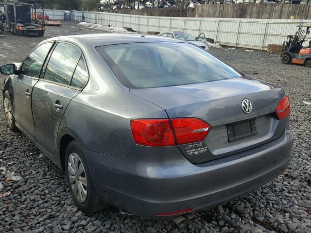 3VW1K7AJ1DM390833 - 2013 VOLKSWAGEN JETTA BASE 灰色 照片 3