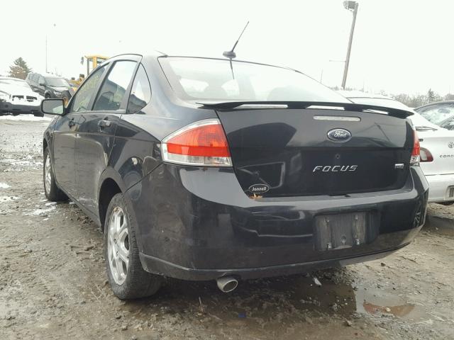 1FAHP36N89W128375 - 2009 FORD FOCUS SES BLACK photo 3