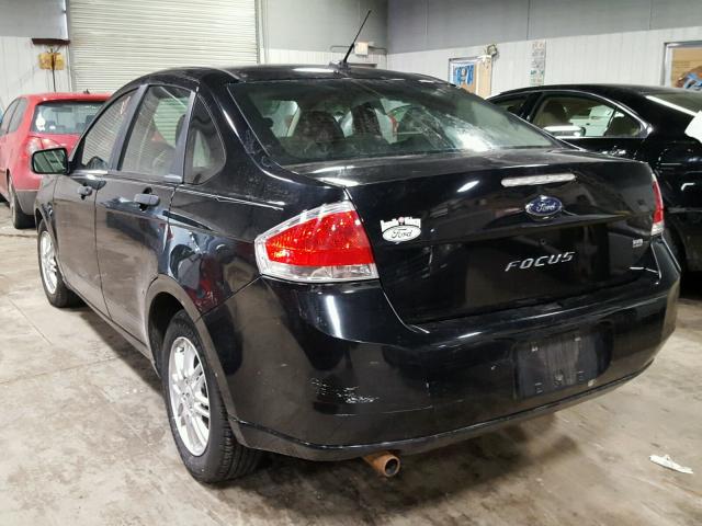 1FAHP35N39W116409 - 2009 FORD FOCUS SE BLACK photo 3