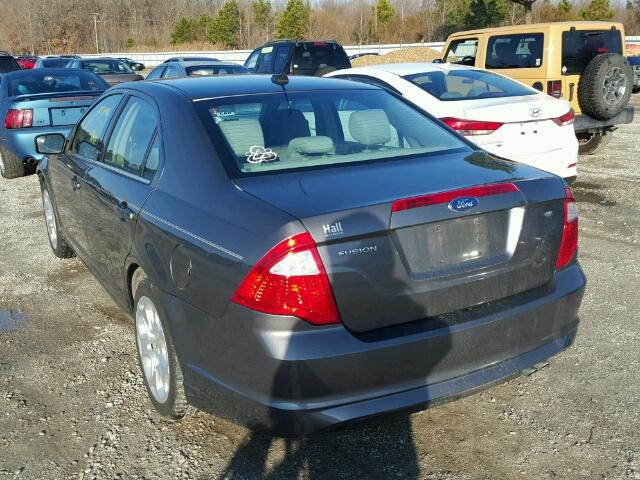 3FAHP0HAXBR255291 - 2011 FORD FUSION SE GRAY photo 3