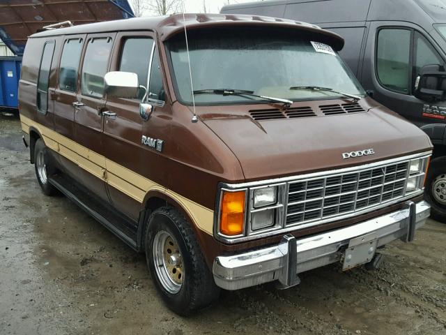 2B6HB23E3KC177939 - 1982 DODGE RAM VAN B2 BROWN photo 1