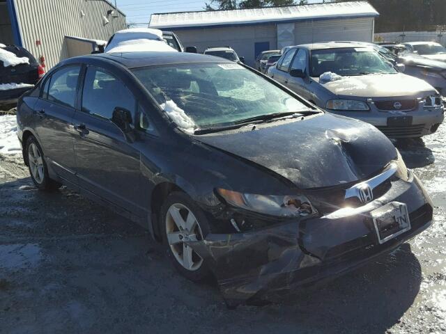 1HGFA16818L023146 - 2008 HONDA CIVIC EX BLACK photo 1