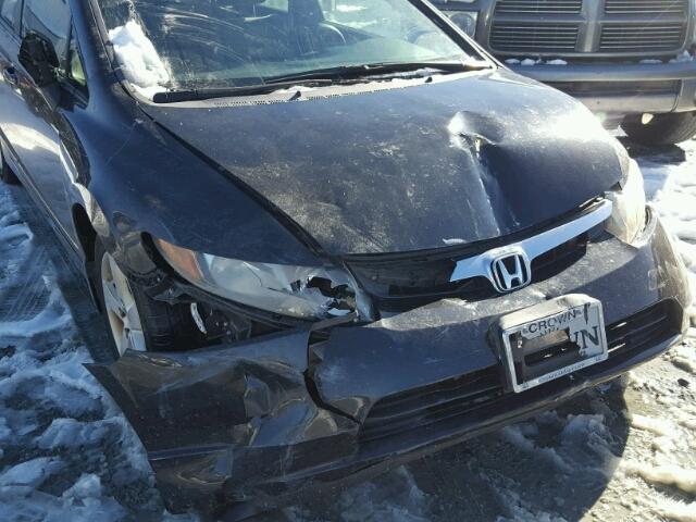 1HGFA16818L023146 - 2008 HONDA CIVIC EX BLACK photo 9