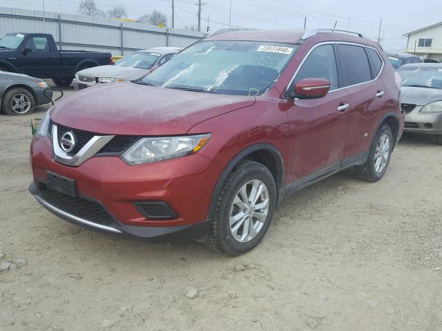 KNMAT2MV3FP503597 - 2015 NISSAN ROGUE S RED photo 2