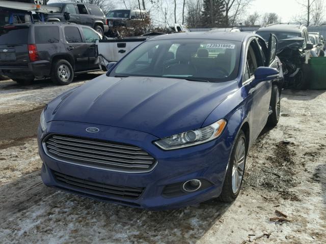 3FA6P0T92GR301711 - 2016 FORD FUSION SE BLUE photo 2