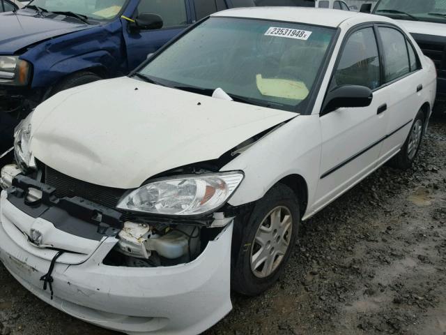 2HGES16365H564490 - 2005 HONDA CIVIC DX V WHITE photo 2