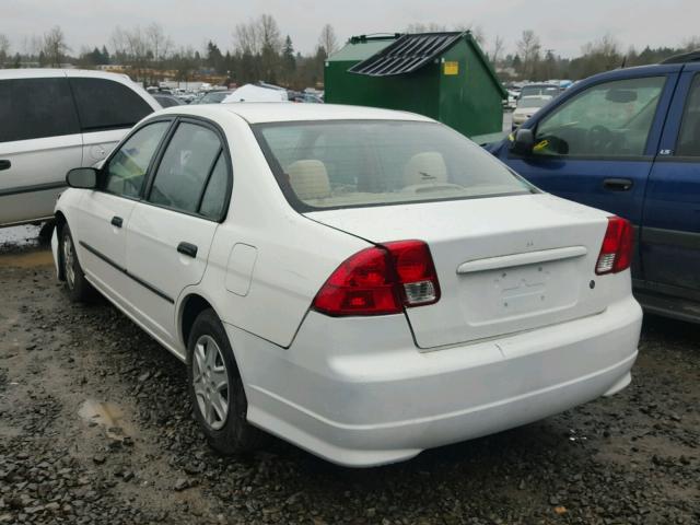 2HGES16365H564490 - 2005 HONDA CIVIC DX V WHITE photo 3