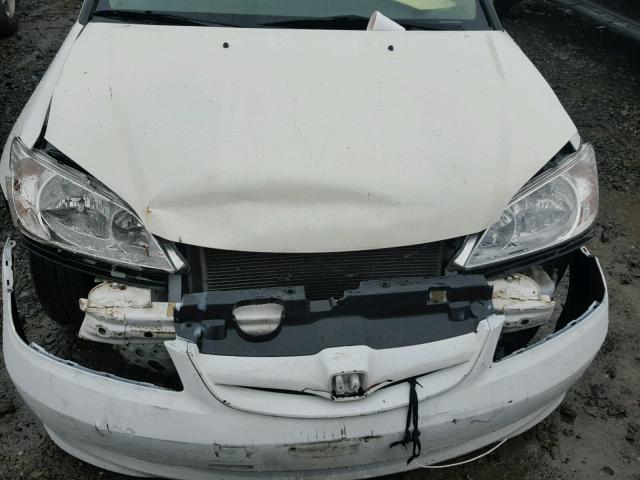 2HGES16365H564490 - 2005 HONDA CIVIC DX V WHITE photo 9