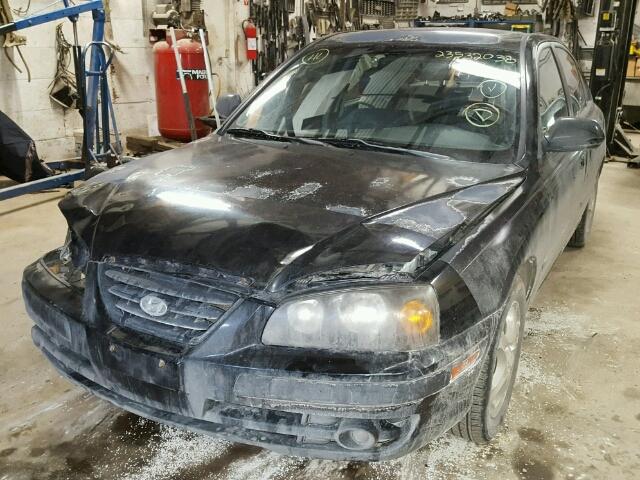 KMHDN46D35U934671 - 2005 HYUNDAI ELANTRA GL BLACK photo 2