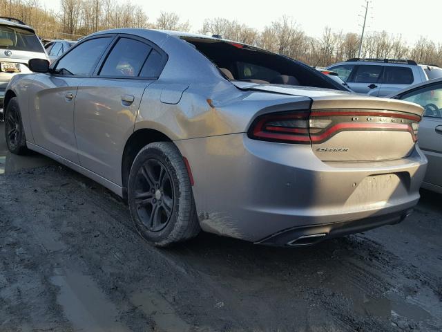 2C3CDXBG4FH856821 - 2015 DODGE CHARGER SE SILVER photo 3