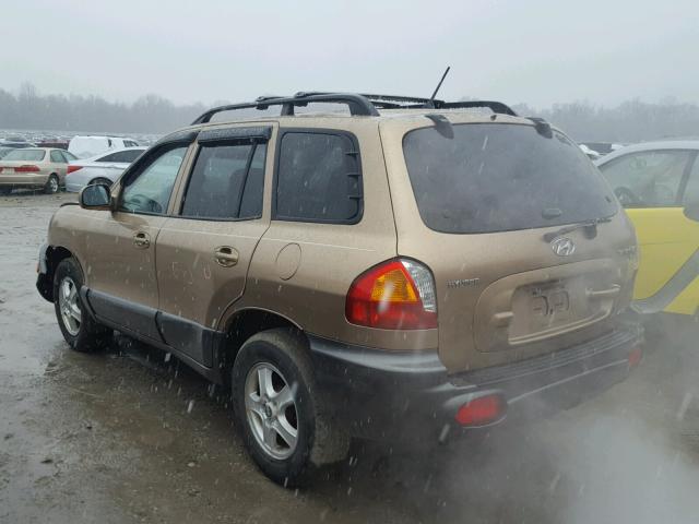 KM8SC73D54U749605 - 2004 HYUNDAI SANTA FE G TAN photo 3