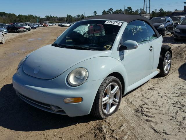 3VWCD31Y04M321804 - 2004 VOLKSWAGEN NEW BEETLE BLUE photo 2