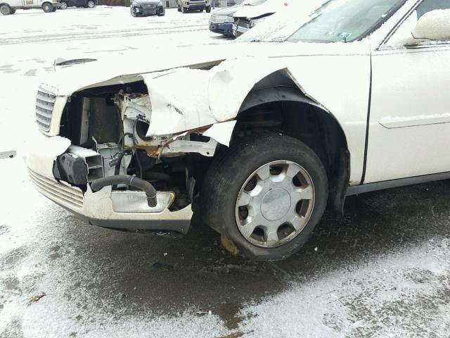 1G6KD54Y91U154682 - 2001 CADILLAC DEVILLE WHITE photo 9