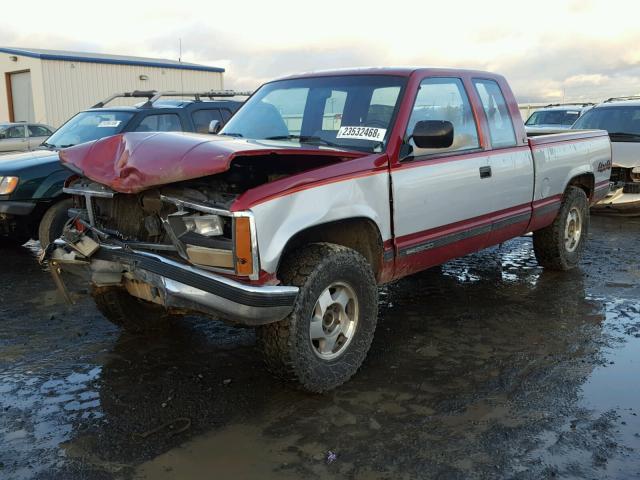 2GTFK29K6L1558349 - 1990 GMC SIERRA K25 MAROON photo 2