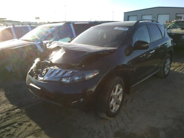 JN8AZ18U89W021801 - 2009 NISSAN MURANO S BLACK photo 2