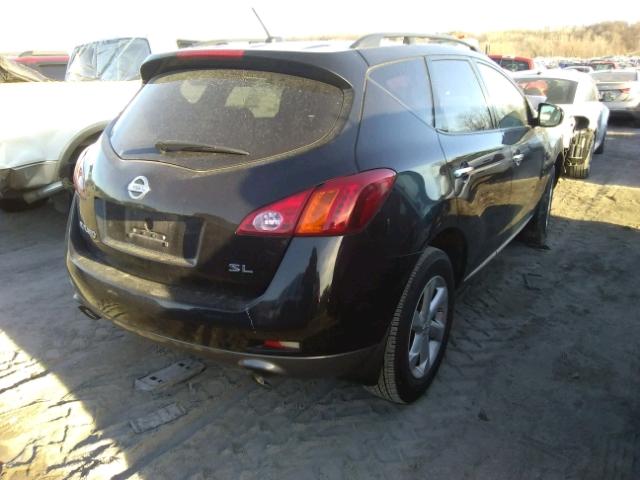 JN8AZ18U89W021801 - 2009 NISSAN MURANO S BLACK photo 4