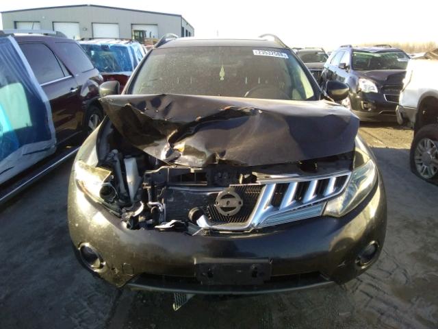 JN8AZ18U89W021801 - 2009 NISSAN MURANO S BLACK photo 7