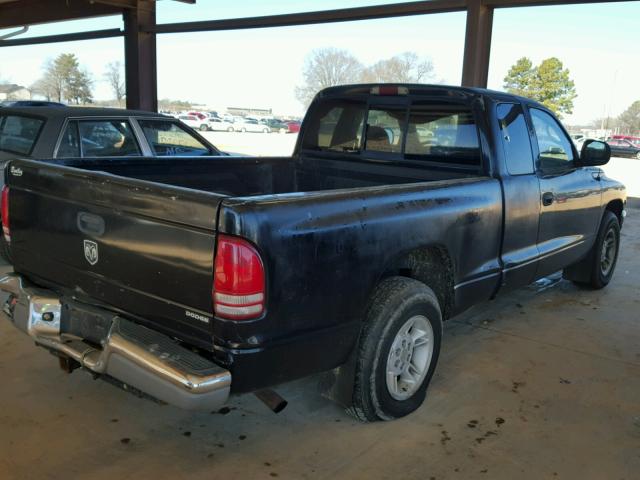 1B7GL22XXYS762991 - 2000 DODGE DAKOTA BLACK photo 4