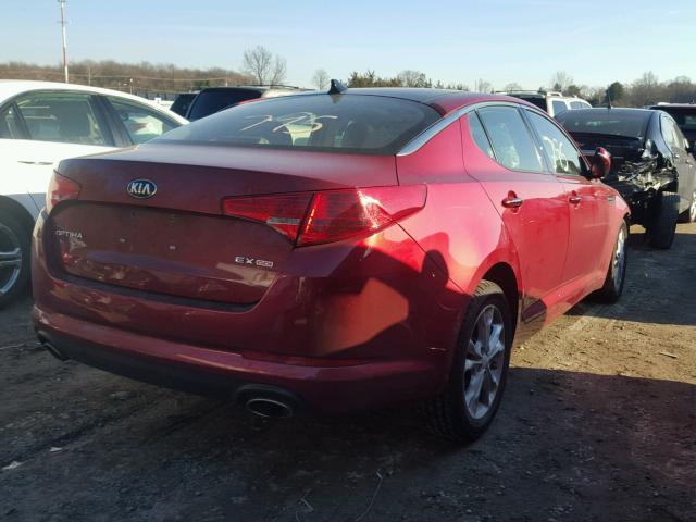 5XXGN4A70DG132151 - 2013 KIA OPTIMA EX RED photo 4