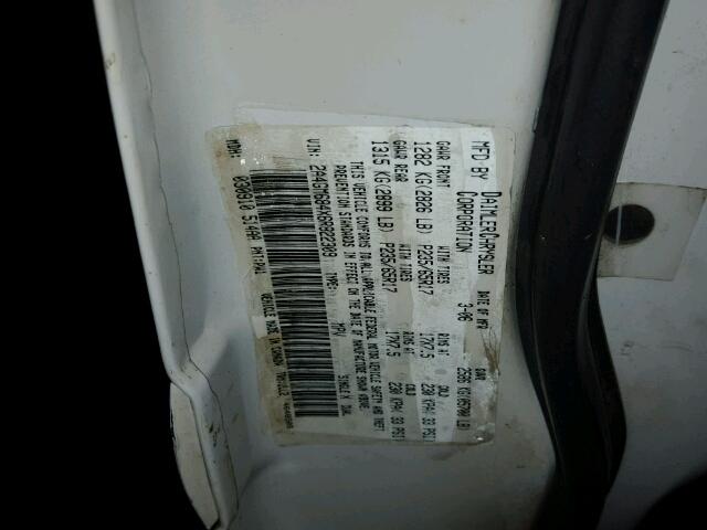 2A4GM684X6R822309 - 2006 CHRYSLER PACIFICA WHITE photo 10