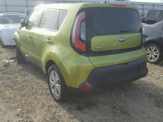 KNDJN2A23E7718531 - 2014 KIA SOUL GREEN photo 3